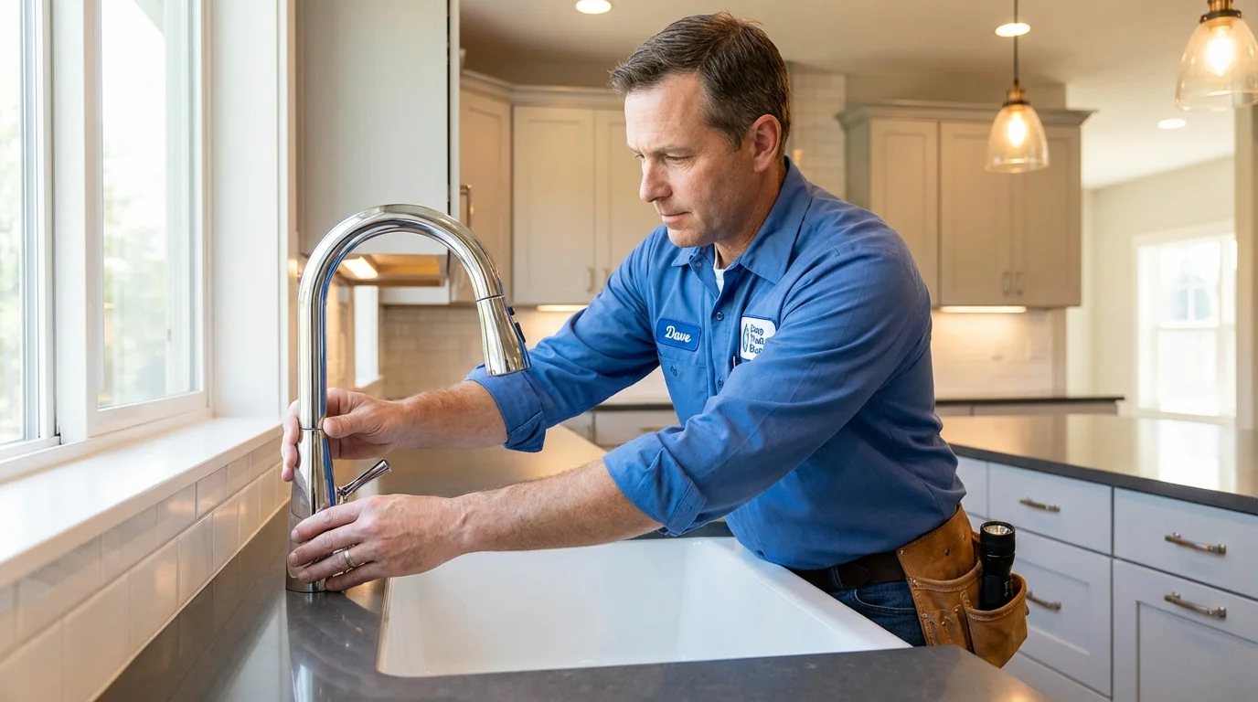 Kitchen faucet installation by Johns Plumbing LLC in Bryn Mawr