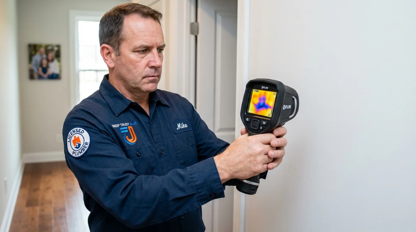 Thermal imaging leak detection by Johns Plumbing LLC in Bryn Mawr